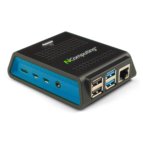 NComputing RX-series RX420 (RDP) - USFF - keine CPU - RAM 0GB - keine HDD - GigE - WLAN: 802,11a/b/g/n/ac - Monitor: keiner (500-0184)