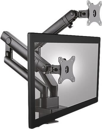 ICY BOX IB-MS314-T - Befestigungskit - einstellbarer Doppelarm - für 2 Monitore - Schwarz - Bildschirmgröße: bis zu 81,3 cm (bis zu 81,30cm (32") ) - Tischmontage (IB-MS314-T)