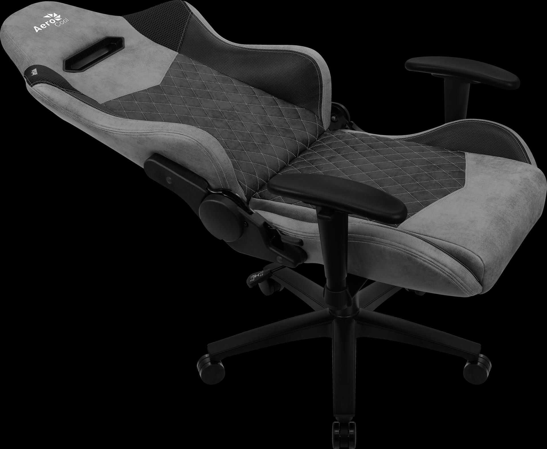 Aerocool DUKE AeroSuede Universal-Gamingstuhl Schwarz, Grau (AEROAC-280DUKE-BK)