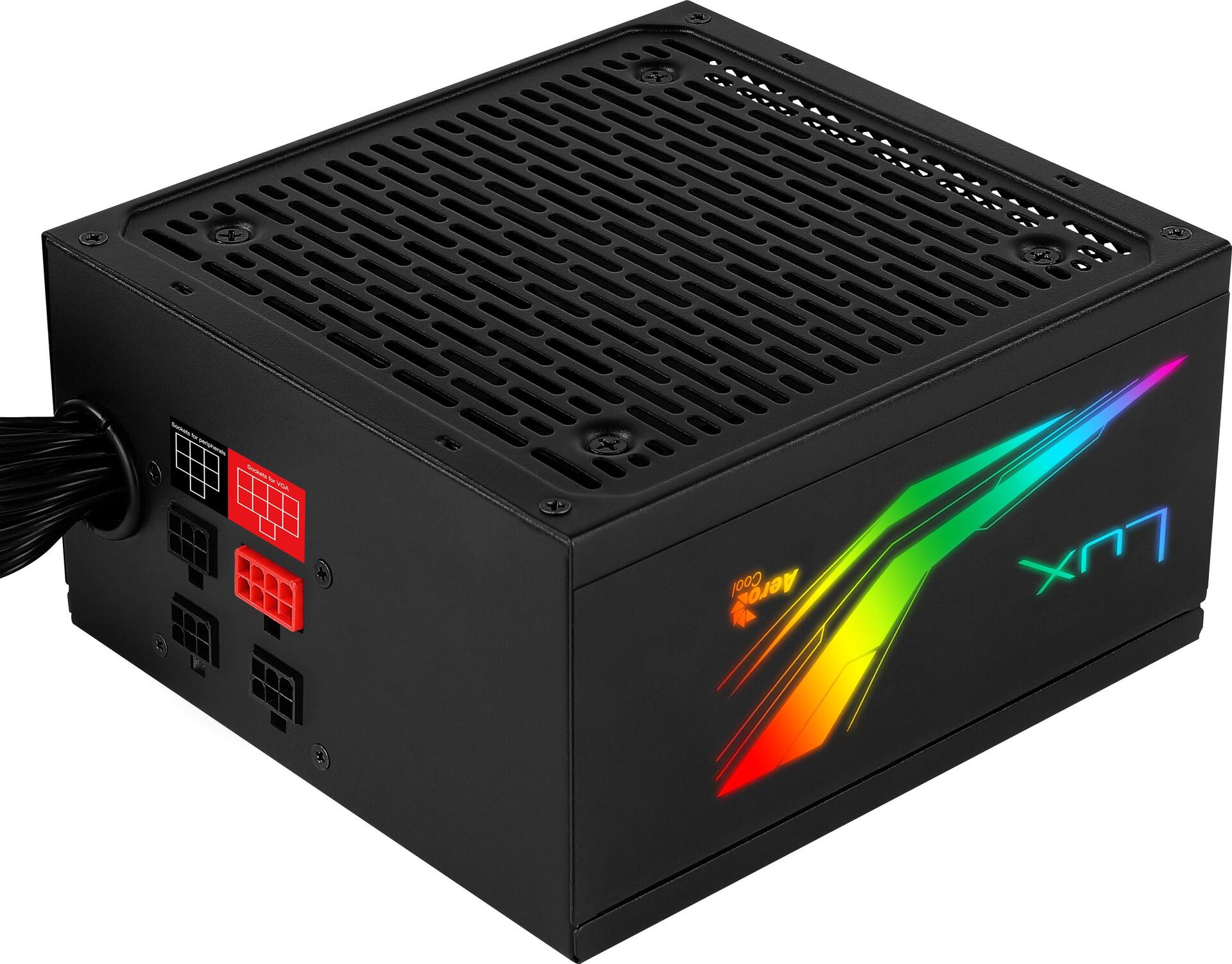 Aerocool LUX RGB 650M Netzteil 650 W 20+4 pin ATX Schwarz (AEROPGSLUXRGB-650)