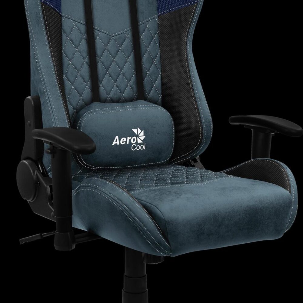 Aerocool DUKE AeroSuede Universal-Gamingstuhl Schwarz - Blau (ACGC-2025101.B1)