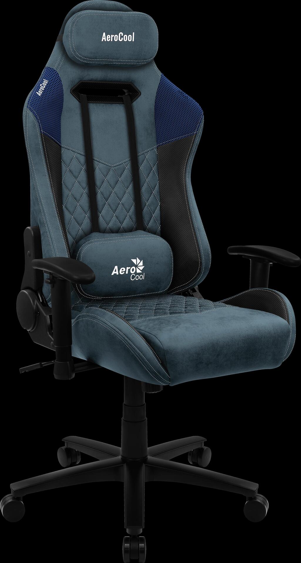 Aerocool DUKE AeroSuede Universal-Gamingstuhl Schwarz - Blau (ACGC-2025101.B1)