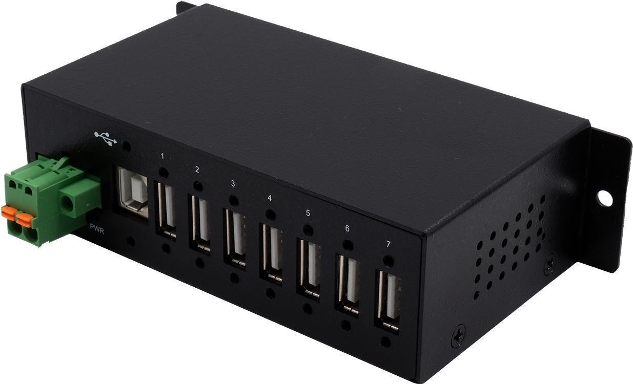 EXSYS EX-1179HMVS Schnittstellen-Hub USB 2.0 Type-B 480 Mbit/s Schwarz (EX-1179HMVS)