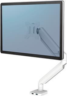 Fellowes Platinum Series - Befestigungskit - einstellbarer Arm - für Monitor - Aluminium - weiß - Bildschirmgröße: bis zu 68,6 cm (bis zu 68,60cm (27") ) - Tischmontage (8056201)