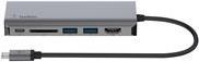 Belkin CONNECT USB-C 6-in-1 Multiport Adapter - Dockingstation - USB-C - HDMI - 1GbE (AVC008BTSGY)