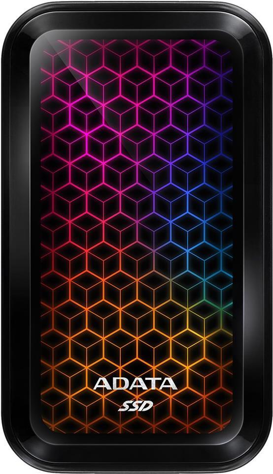 ADATA SE770G - SSD - 512GB - extern (tragbar) - USB 3,2 Gen 2 (USB-C Steckverbinder) - Schwarz (ASE770G-512GU32G2-CBK)
