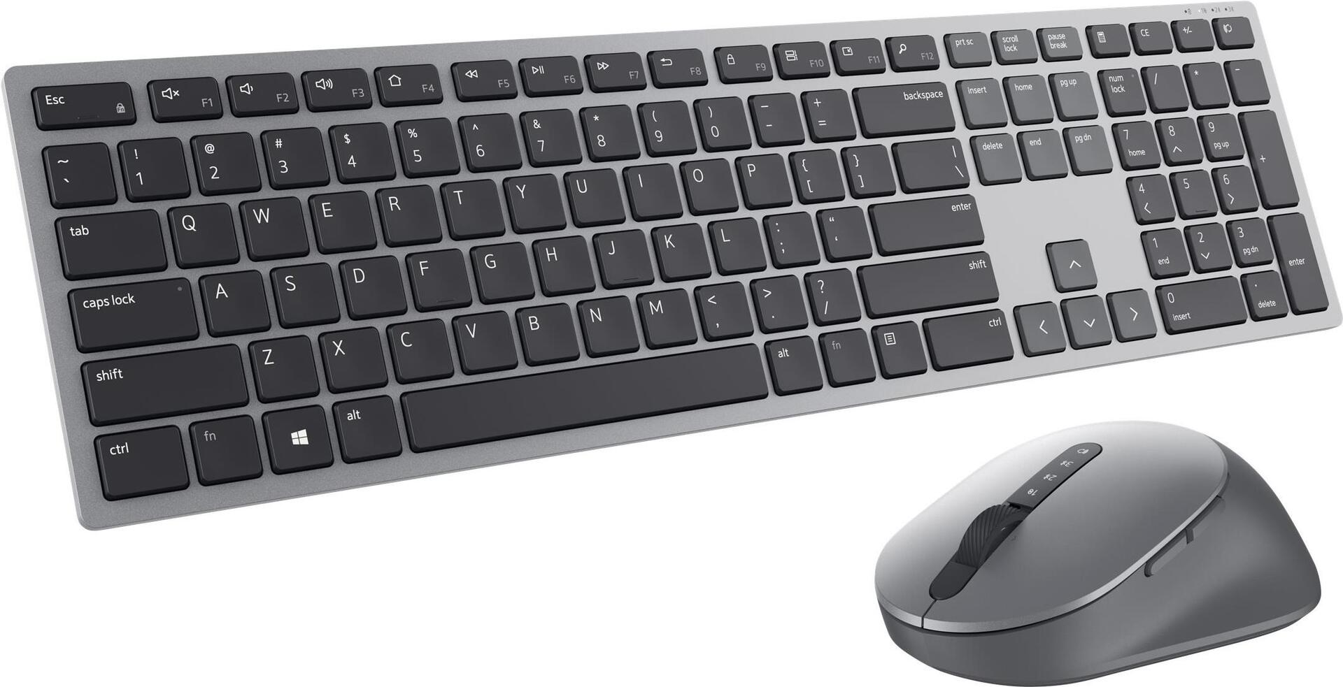 Dell Premier Multi-Device KM7321W - Tastatur-und-Maus-Set - kabellos - 2.4 GHz, Bluetooth 5.0 - QWERTZ - Deutsch - Titan Gray
