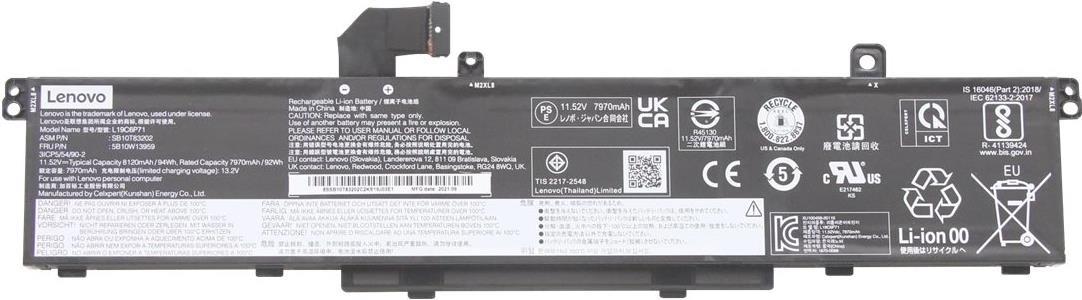 Lenovo - Laptop-Batterie - Lithium-Ionen - 6 Zellen - 8120 mAh - 94 Wh - FRU (5B10W13959)