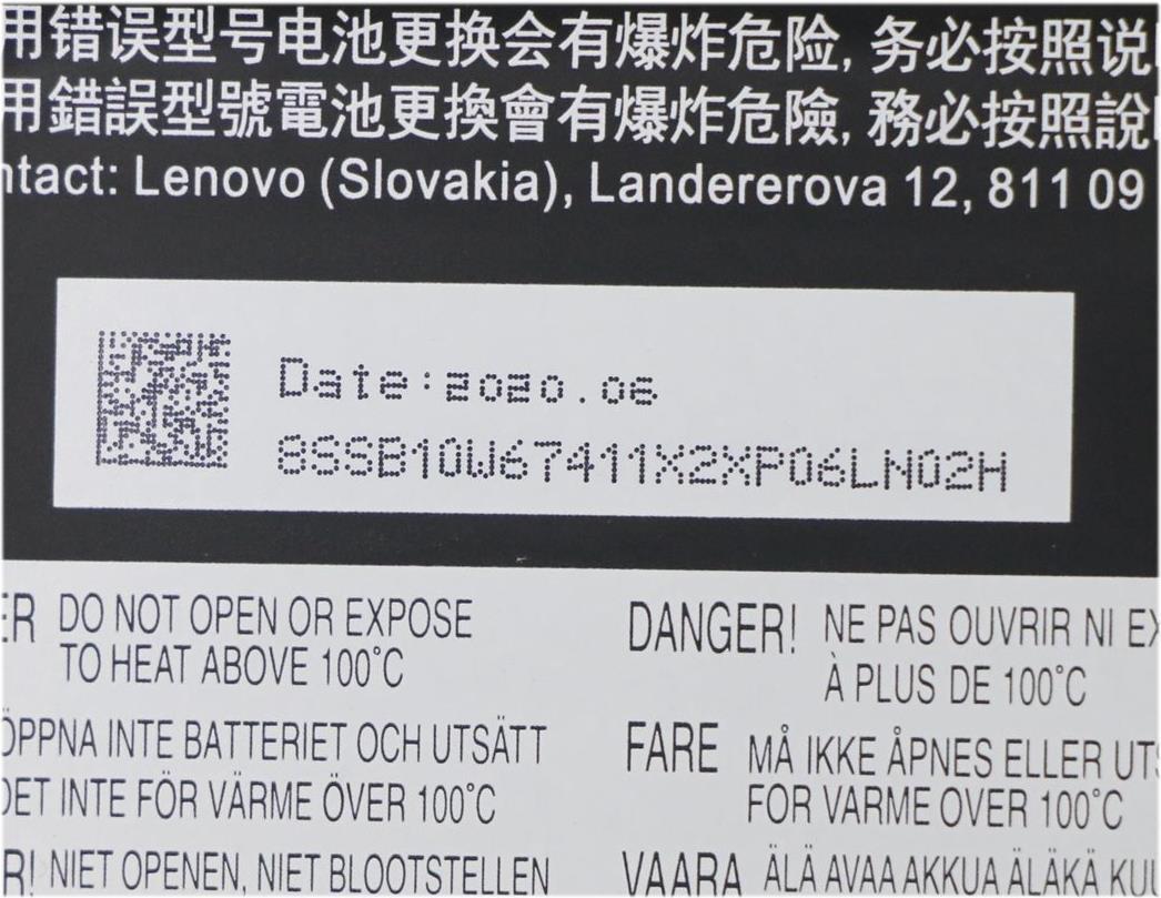 Lenovo Simplo L19M3PF1 - Laptop-Batterie - Lithium-Ionen - 3 Zellen - 4000 mAh - 45 Wh - FRU - für ThinkBook 14-IIL 20SL, 14-IML 20RV, 15-IIL 20SM, 15-IML 20RW (5B10W67364)