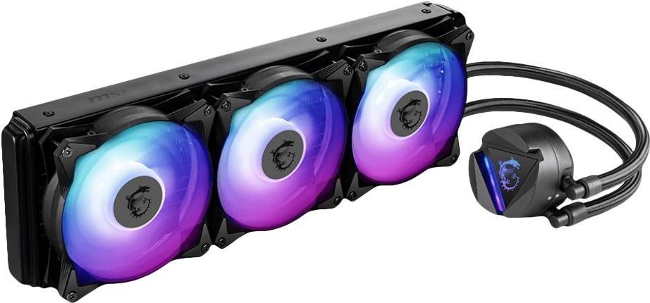 MSI MAG CORELIQUID 360R V2 - Prozessor-Flüssigkeitskühlsystem - Kühlergröße: 360 mm - (für: LGA1156, AM2, AM2+, LGA1366, AM3, LGA1155, AM3+, LGA2011, FM1, FM2, LGA1150, FM2+, LGA2011-3, LGA1151, AM4, LGA2066, TR4, SP3, sTRX4, LGA1200, LGA1700) - 120 mm (306-7ZW1C41-813)