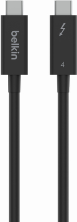 Belkin CONNECT - Thunderbolt-Kabel - 24 pin USB-C (M) umkehrbar zu 24 pin USB-C (M) umkehrbar - Thunderbolt 4 - 2,0m - aktiv, USB-Stromversorgung (100 W) - für P/N: INC006TTSGY (INZ002BT2MBK)