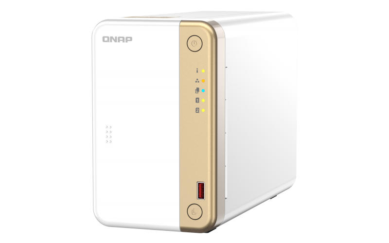 QNAP TS-262 - NAS-Server - 2 Schächte - SATA 6Gb/s - RAID RAID 0, 1, 5, 6, 10, 50, JBOD, 60 - RAM 4GB - 2,5 Gigabit Ethernet - iSCSI Support (TS-262-4G)
