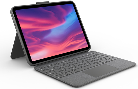 Logitech Combo Touch - Tastatur und Foliohülle - mit Trackpad - hintergrundbeleuchtet - Apple Smart connector - QWERTY - Spanisch - Oxford Gray - für Apple 10.2"  iPad Wi-Fi, 10.5"  iPad Pro Wi-Fi, 10.9"  iPad Wi-Fi, iPad Air Wi-Fi