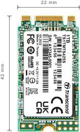 Transcend MTS425S - SSD - 1 TB - intern - M.2 2242 - SATA 6Gb/s
