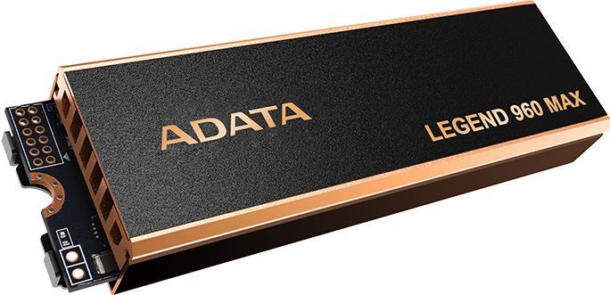 ADATA Legend 960 MAX - SSD - 4TB - intern - M.2 2280 - PCIe 4,0 x4 - 256-Bit-AES - integrierter Kühlkörper (ALEG-960M-4TCS)