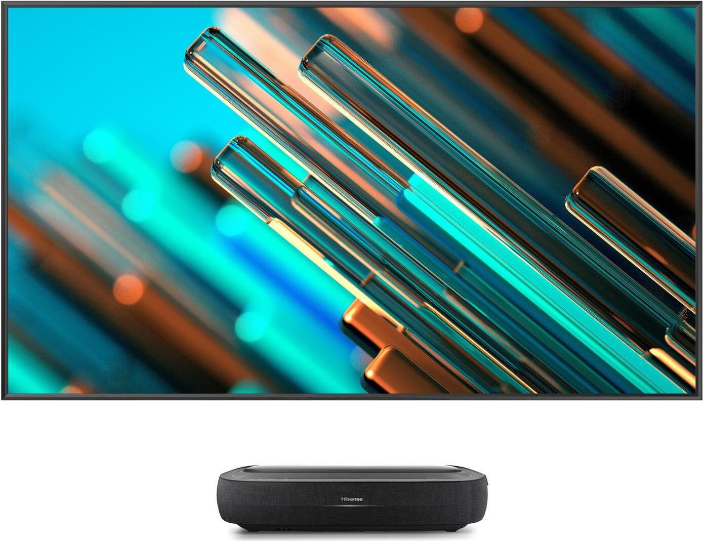Hisense 120L9HA Laser TV Ultrakurzdistanz Beamer 3.000 Lumen (inkl. ALR Daylightscreen 304,80cm (120") 303cm , HDR+,4k Ultra HD) (120L9HA)