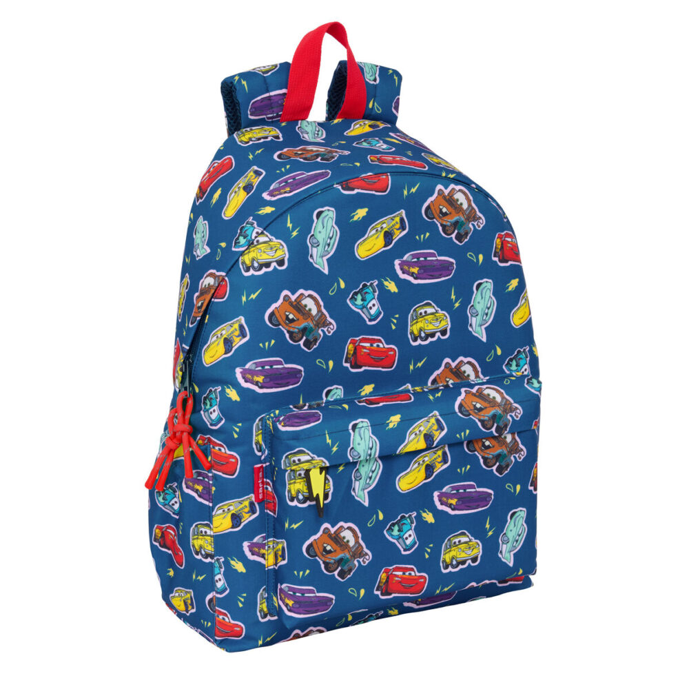 Zaino per Portatile Cars Racing Blu Marino