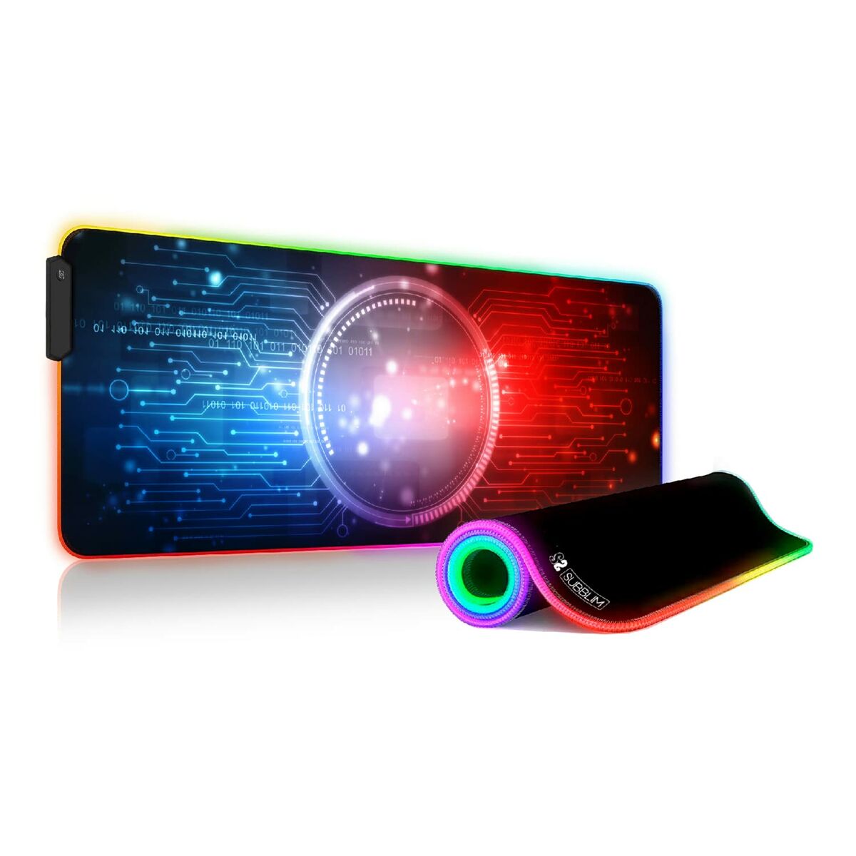 Tappetino Antiscivolo Subblim SUBMP-02RGB12 Nero Multicolore