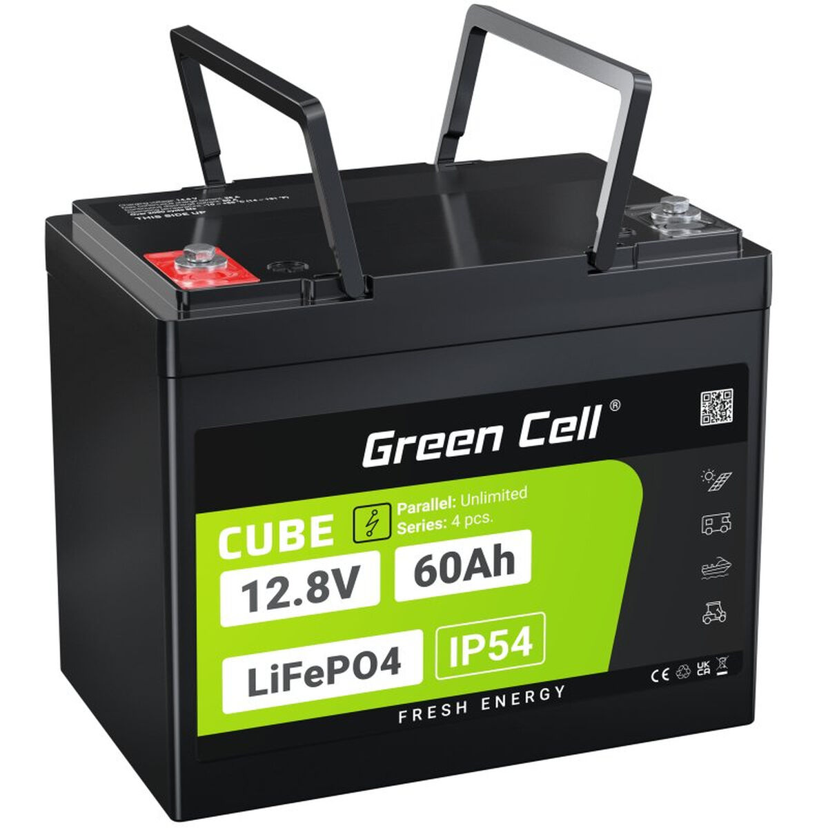 Batteria per Gruppo di Continuità UPS Green Cell LFPGC12V60AH 60 Ah 768 Wh