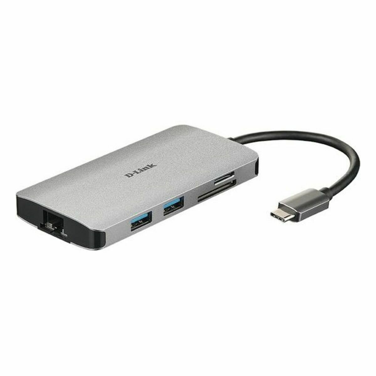 Hub USB C D-Link DUB-M810 Argentato 100 W
