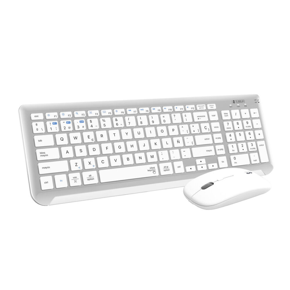 Tastiera Subblim SUBKBC-DCEP10 Bianco Qwerty in Spagnolo QWERTY