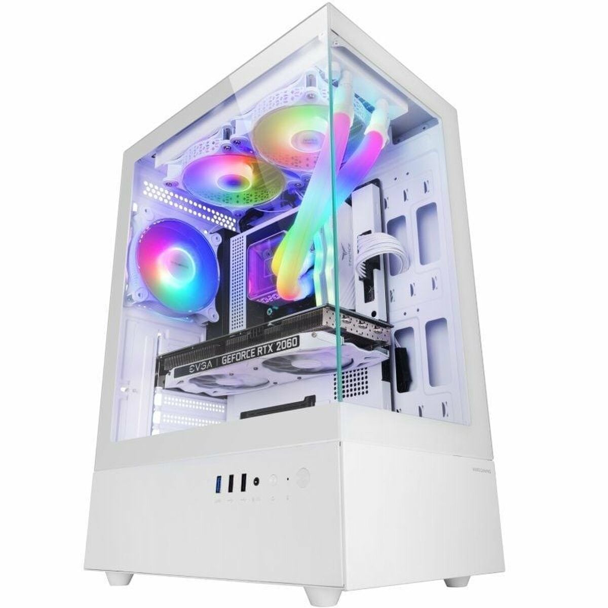 Case computer desktop ATX Mars Gaming MCXOW Bianco