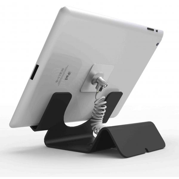 Compulocks CL12CUTHBB supporto per personal communication Supporto passivo Tablet/UMPC Nero (UNIVERSAL TABLET HOLDER - BLACK - WITH COILED CABLE LOCK - BLACK)