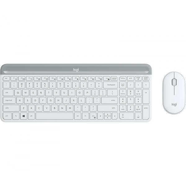 Logitech 920-009201 tastiera Mouse incluso Universale RF Wireless QWERTY Nordic Bianco (Slim Wireless Keyboard and - Mouse Combo MK470 - OFFWHITE - - PAN - NORDIC - Warranty: 12M)