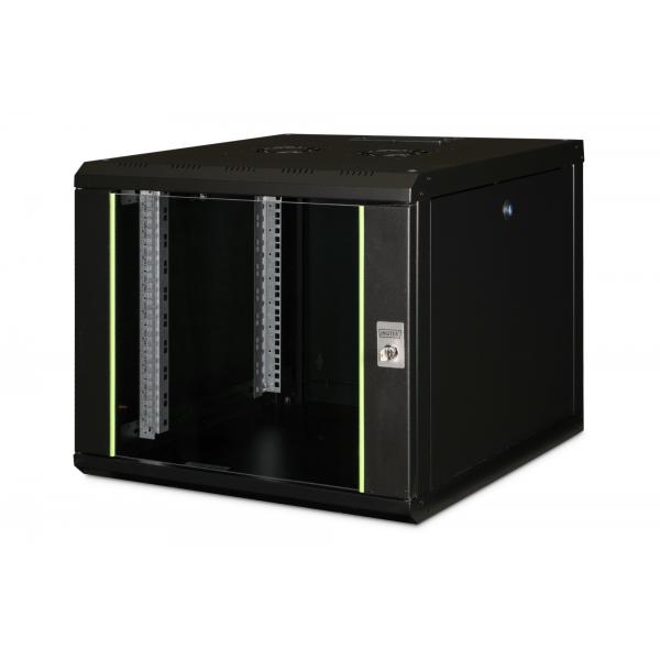 Digitus Alloggiamento a parete serie Unique - 600x600 mm [L x P] (WALL MOUNTING CABINET 600X600MM - 9U UNIQUE SERIES COLOR BLACK)