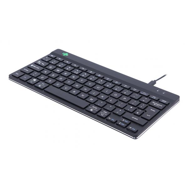 R-Go Tools RGOCOUKWDBL tastiera USB QWERTY Inglese UK Nero (COMPACT BREAK KEYBOARD QWERTY - UK BLACK WIRED) - Versione UK