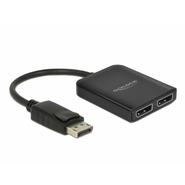 DeLOCK Splitter DisplayPort 1.4 1 x DisplayPort a 2 x DisplayPort MST (Delock DisplayPort 1.4 Splitter 1 x Di)