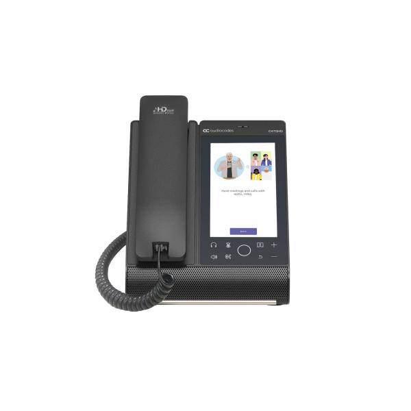 AudioCodes C470HD telefono IP Nero TFT Wi-Fi (TEAMS C470HD TOTAL TOUCH - IP-PHONE POE GBE BLACK WITH INTE)