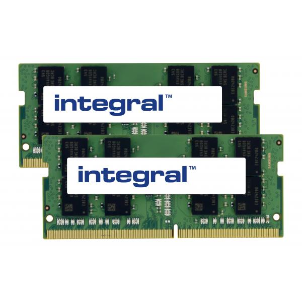 Integral IN4V16GNDLRXK2 memoria 32 GB 2 x 16 GB DDR4 2400 MHz (32GB [2X16GB] LAPTOP RAM MODULE KIT DDR4 2400MHZ PC4-19200 UNBUFFERED NON-ECC SODIMM 1.2V 1GX8 CL17 INTEGRAL)