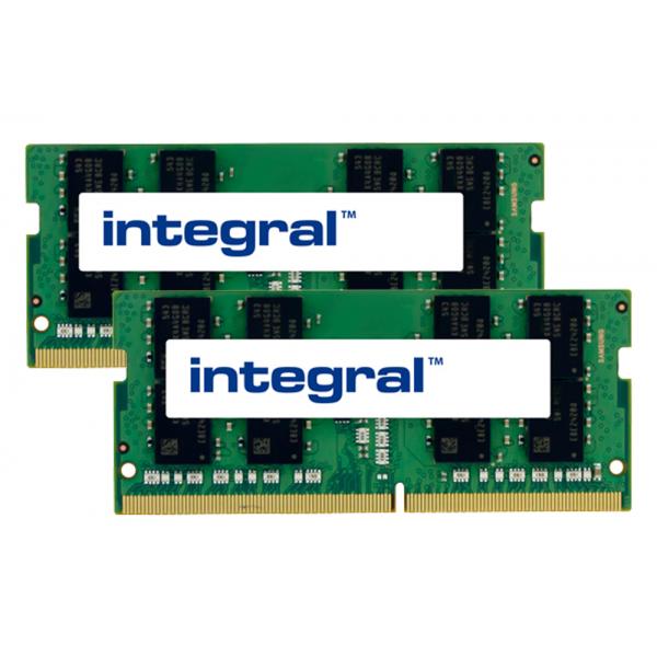 Integral CT2K16G4S24AM-IN memoria 32 GB 2 x 16 GB DDR4 2400 MHz (32GB [2X16GB] LAPTOP RAM MODULE KIT DDR4 2400MHZ PC4-19200 UNBUFFERED NON-ECC SODIMM 1.2V 1GX8 CL17 INTEGRAL)