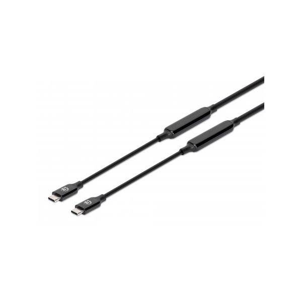 Manhattan 355971 cavo USB USB 3.2 Gen 2 [3.1 Gen 2] 5 m USB C Nero (USB-C CABLE 5M MALE/MALE- - 10GBPS 3A BLACK POLYBAG)