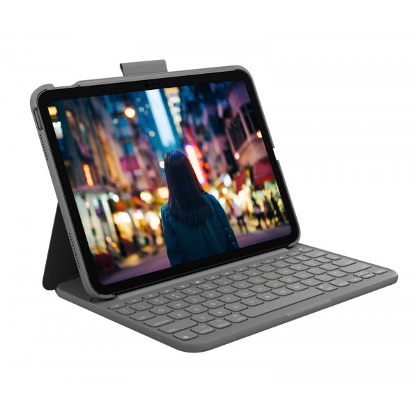 Logitech Slim Folio (SLIM FOLIO FOR IPAD [10TH GEN] - GREY - DEU - CENTRAL)