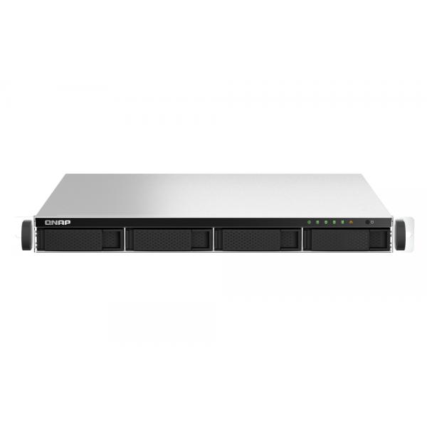 QNAP TS-464U-RP NAS Rack [1U] Intel® Celeron® N5095 8 GB 40 TB QNAP QTS Alluminio, Nero (QNAP TS-464U-RP-8G 40TB [Seagate Exos] 4-Bay 1U rackmount NAS; Intel Celeron N5105/N5095 quad-core; burst up to 2.9 GHz; 8GB RAM onboard [not expandable]; 4 x 3.5/2.5 SATA 6Gb/s drive bays; 1 x PCIe Gen3x2 slot; 2 x 2.5GbE; Intel UHD Graphics; 4K HDMI v1.4b; 2 x USB 3.2 Gen2 Type-A+ 2 x USB 2.0; 2 x 250W PSU [3Years warranty])
