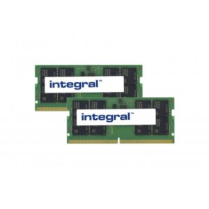 Integral IN5V32GNJRDXK2 memoria 64 GB 2 x 32 GB DDR5 5600 MHz (64GB [2x32GB] LAPTOP RAM MODULE DDR5 5600MTs PC5-44800 UNBUFFERED NON-ECC SODIMM 1.1V 2GX8 CL46 INTEGRAL)