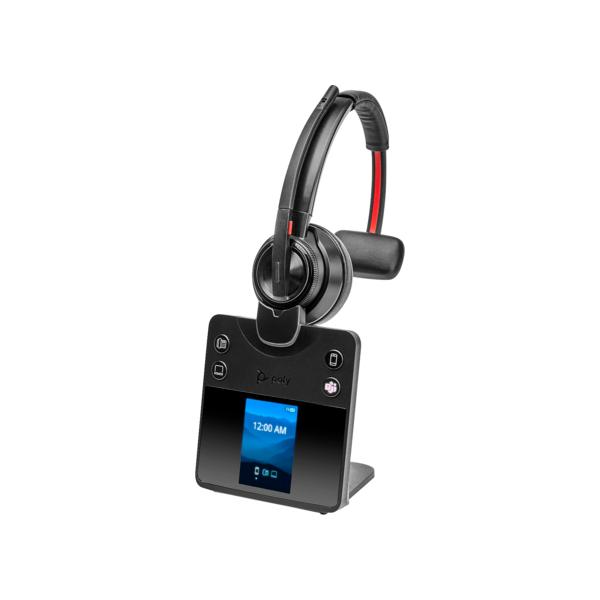 Poly Savi 8410 Office - Savi 8400 series - headset - on-ear - DECT / Bluetooth - wireless - black - Certified for Microsoft Teams
