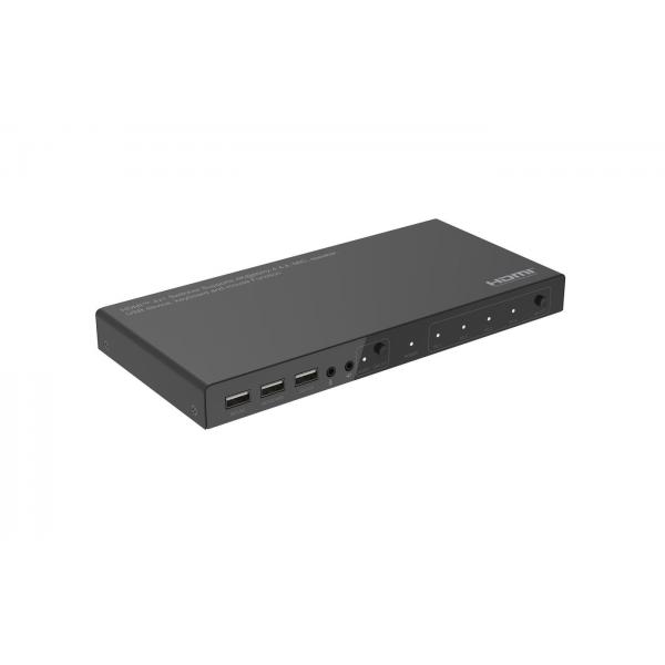 Microconnect MC-HDMIKVM0401-4K switch per keyboard-video-mouse [kvm] Nero (4K@60Hz HDMI KVM switch, 4x1 - 4:4:4 - Warranty: 300M)