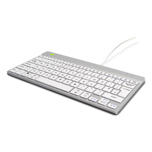 R-Go Tools RGOCOUKWDWH tastiera Ufficio USB QWERTY Inglese Bianco (R-GO COMPACT BREAK ERGONOMIC - KEYBOARD QWERTY [UK] WIRED WHITE) - Versione UK