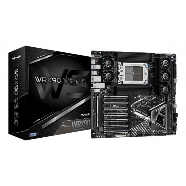 Asrock WRX90 WS EVO scheda madre AMD WRX90 Socket sTR5 EEB (Asrock WRX90 WS EVO, Workstation, AMD WRX90, sTR5, EEB, 8 DDR5 ECC, Dual 10G LAN, SlimSAS, MCIO, 7x PCIe5 x16, 2x M.2)