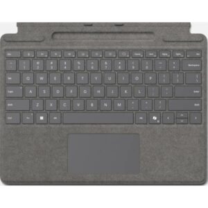 Microsoft Surface Pro Keyboard with pen storage for Business Microsoft Cover port Platino (Microsoft Surface Pro Signature Keyboard - Keyboard - with accelerometer, touchpad, Surface Slim Pen 2 storage and charging tray - QWERTY - UK - platinum - for Surface Pro 8, Pro 9) - Versione UK