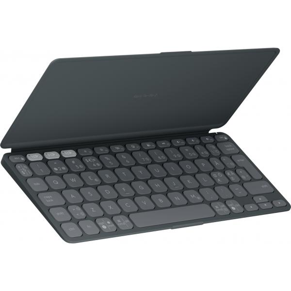 Logitech 920-012979 tastiera Universale Bluetooth QWERTY Nordic Grafite (Keys-To-Go 2, Graphite [Nordic])