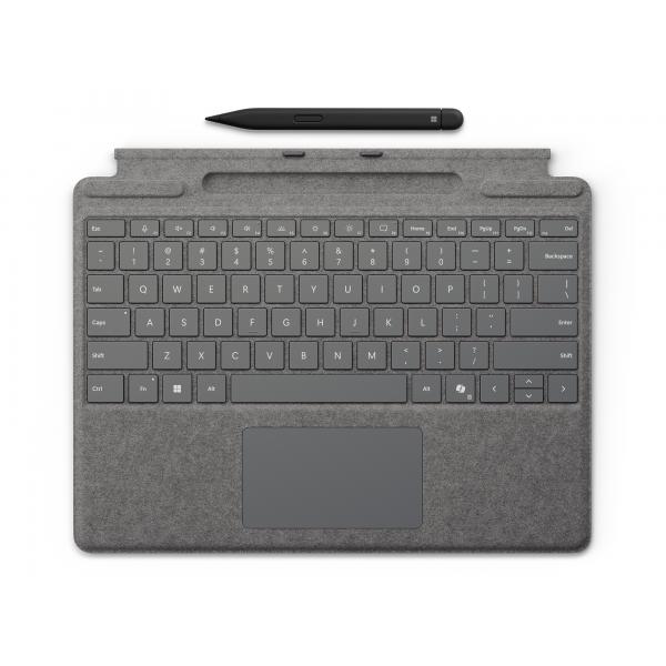 Microsoft Surface Pro Keyboard + Slim Pen QWERTY Nordic Microsoft Cover port Platino (Microsoft Surface Pro Signature Keyboa)