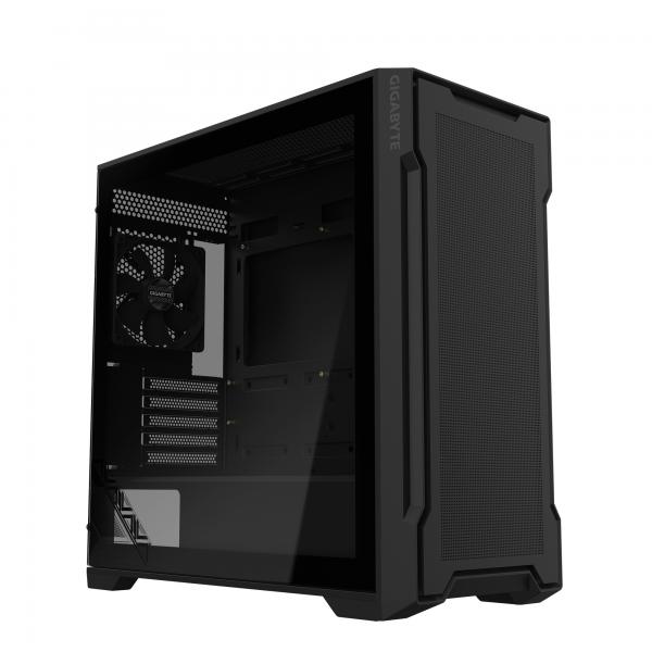 GIGABYTE C102 GLASS Midi Tower Nero (Gigabyte C102 GLASS Mid Tower PC Case - Black, Tempered Glass Side Panel, Optimized Airflow, Dual USB 3.0 Ports, Supports Liquid Cooling Up to 360mm)