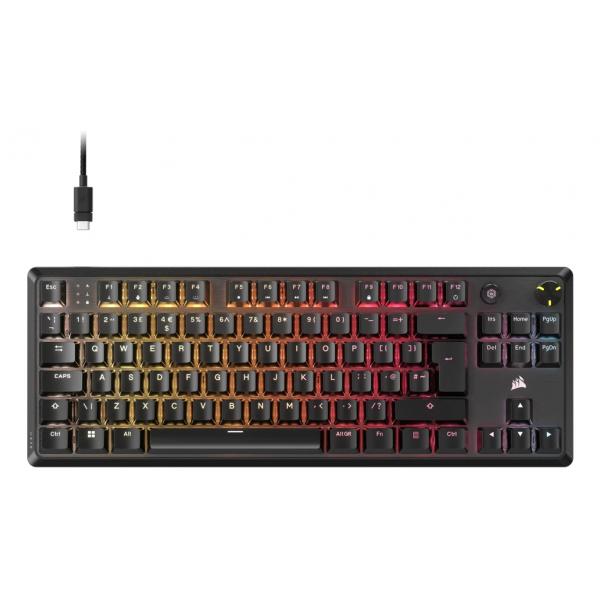 Corsair K70 CORE TKL tastiera Gaming USB QWERTY Inglese UK Nero (CORSAIR K70 CORE TKL RGB KB MGX RED) - Versione UK