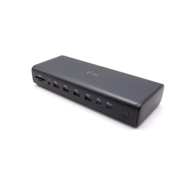 i-tec CA6MONITORDOCKPDUK replicatore di porte e docking station per laptop Cablato USB 3.2 Gen 1 [3.1 Gen 1] Type-C Nero (I-TEC UNIVERSAL 6X 4K DISPLAY - DOCKING STATION 140W UK VERSION)