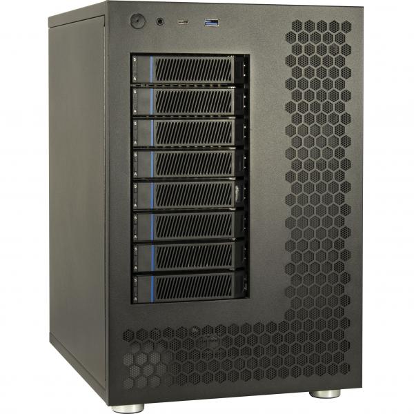 Inter-Tech NAS-8 Custodia per Disco Rigido [HDD] Nero 2.5/3.5 (Inter-Tech NAS-8 - lagringskabinet)