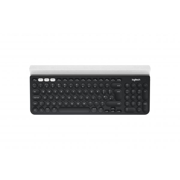 Logitech K780 Multi-Device Wireless Keyboard tastiera Universale RF senza fili + Bluetooth QWERTY Nordic Grigio, Bianco (K780 Keyboard, Pan Nordic - Wireless - Warranty: 24M)